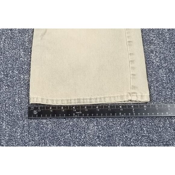 VTG ZARA Jeans Women's 34x33 Tan Denim Flared Bottoms Bootcut Y2K - Picture 11 of 14